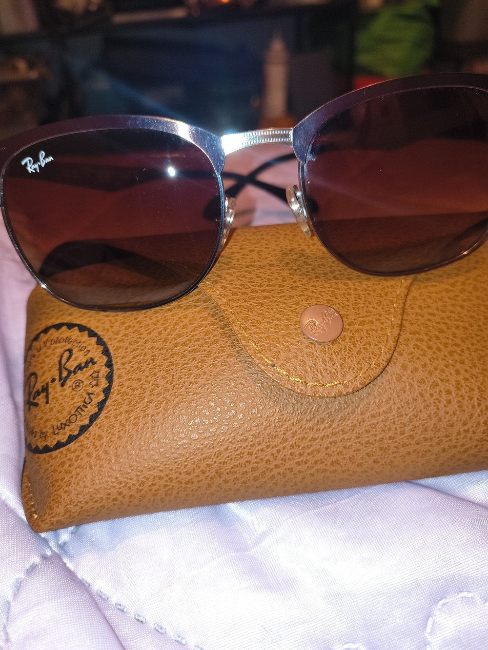 Ray-Ban Women’s Brown Gradient Metal Frame Sunglasses